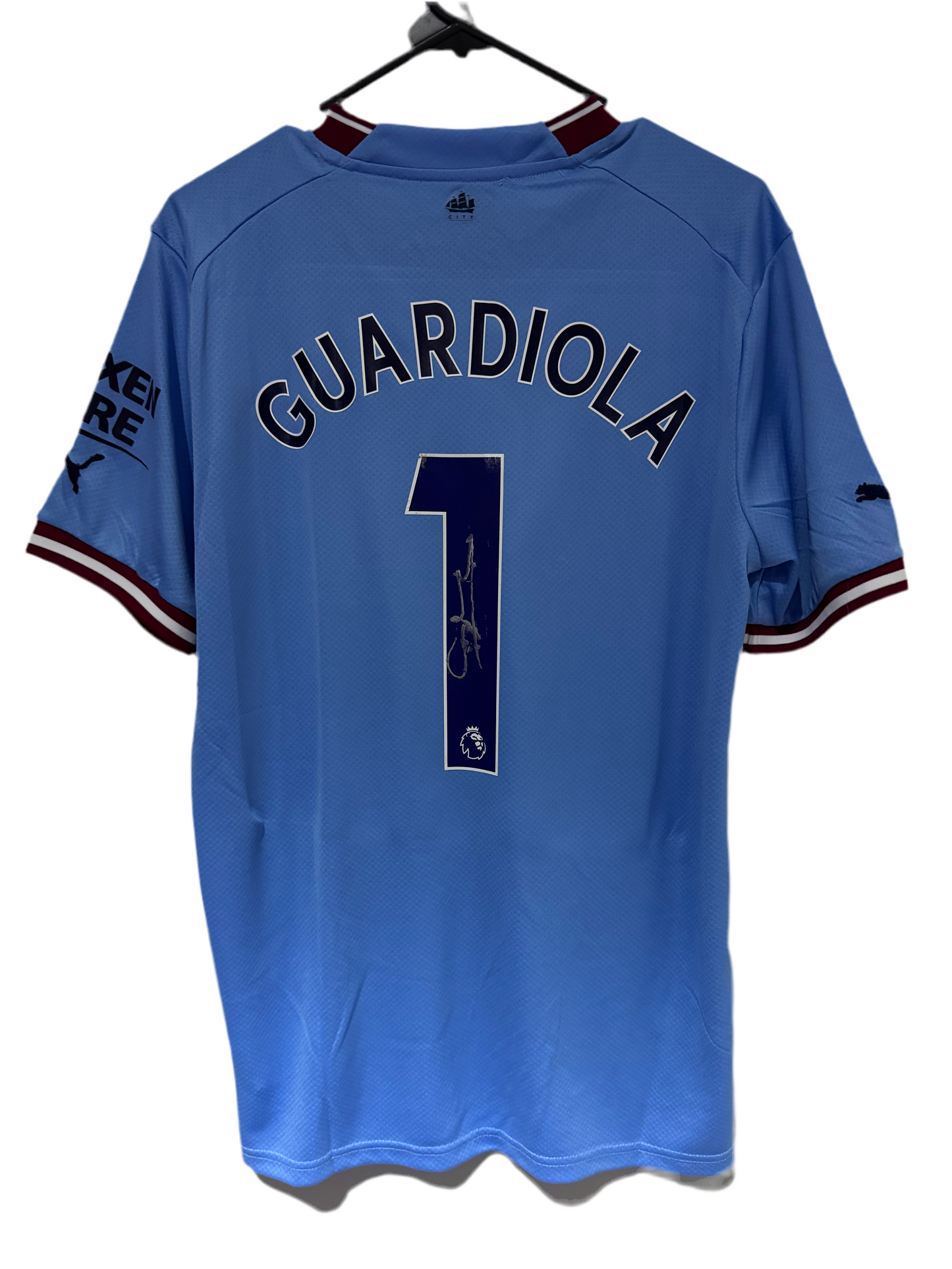 Pep Guardiola Signed Manchester City 2022/2023 Home Shirt