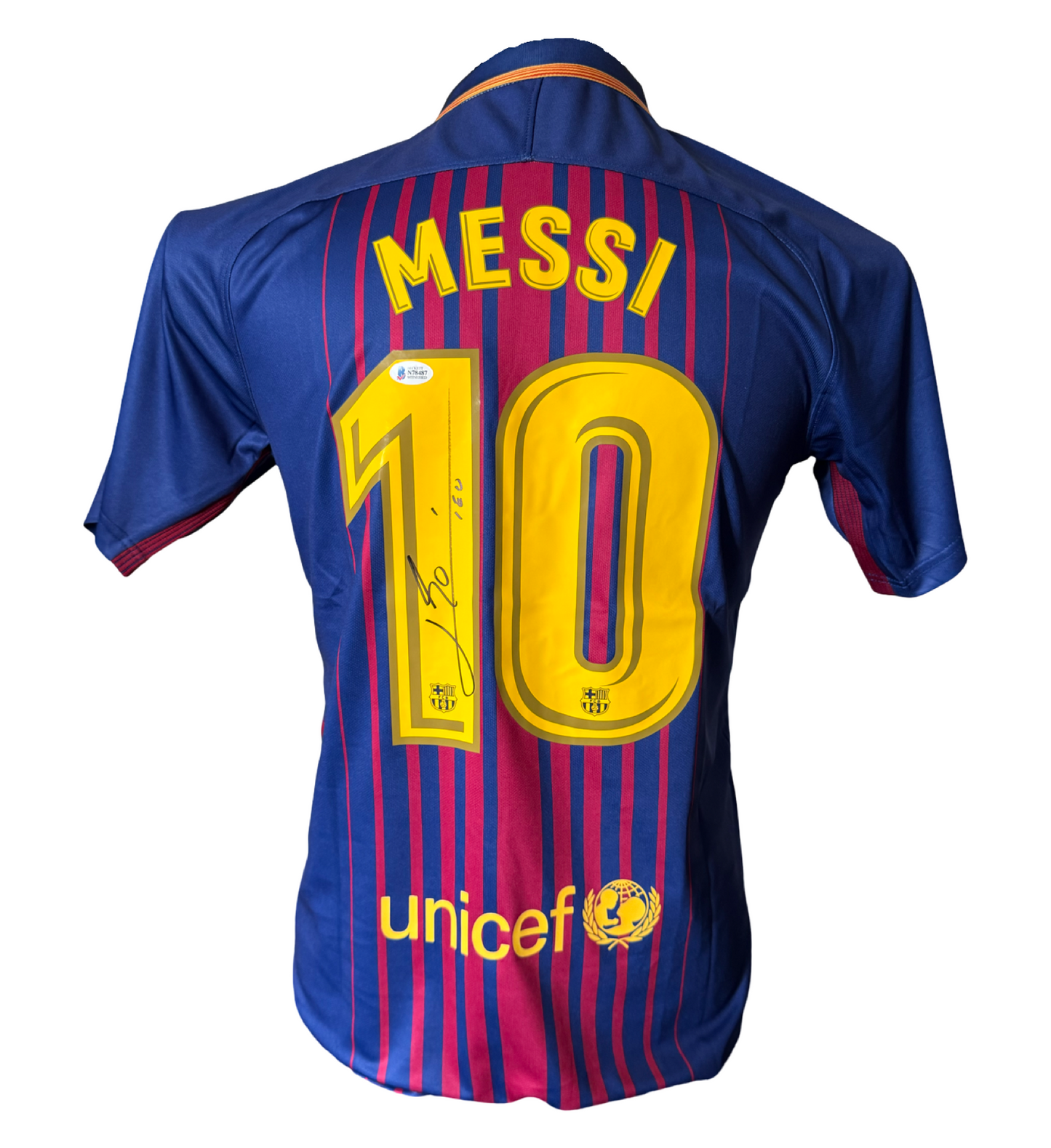 Lionel Messi Signed Fc Barcelona Jersey Beckett COA