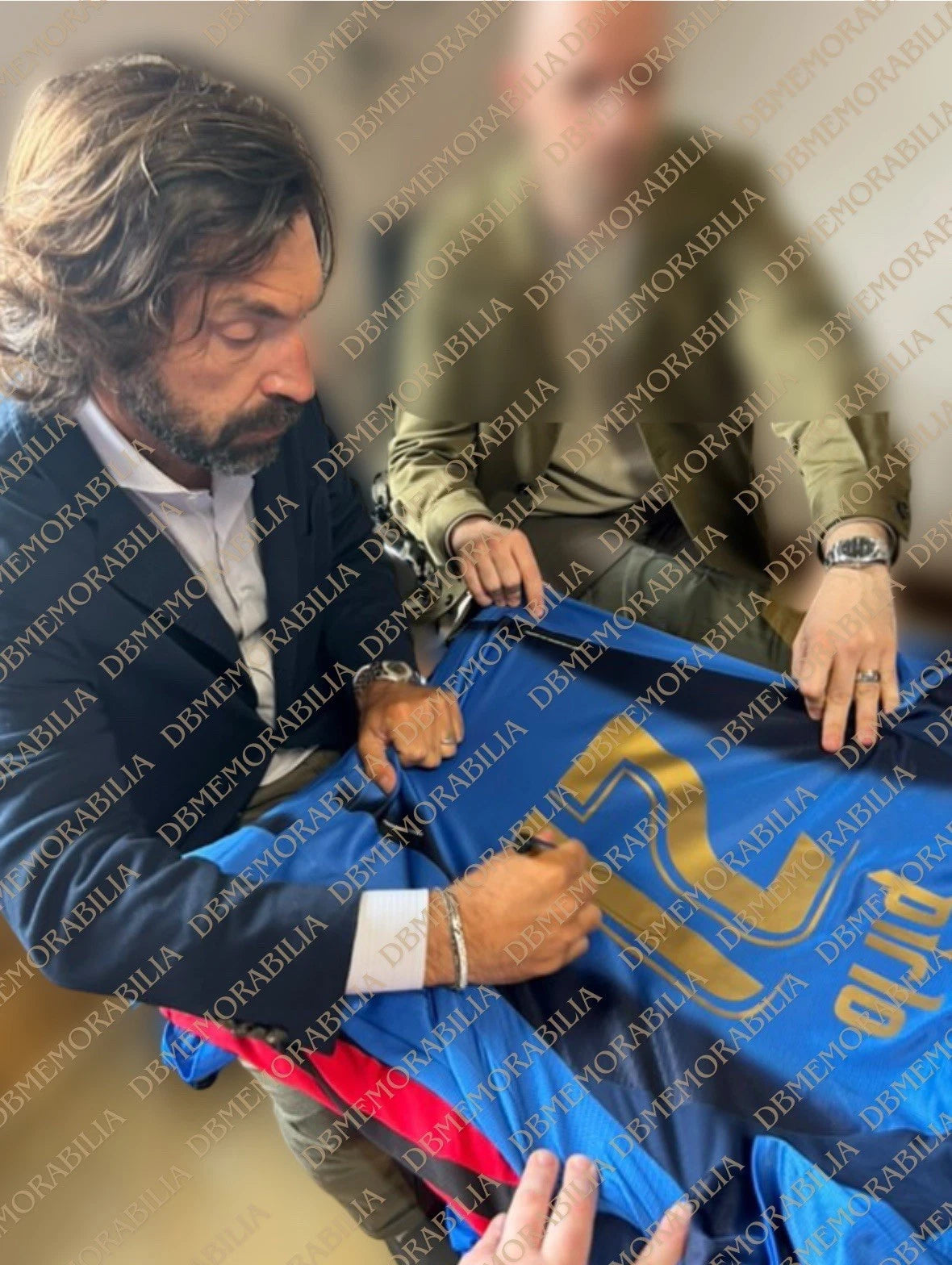 Signed Andrea Pirlo 2006 Home Italy World Cup Final Jersey