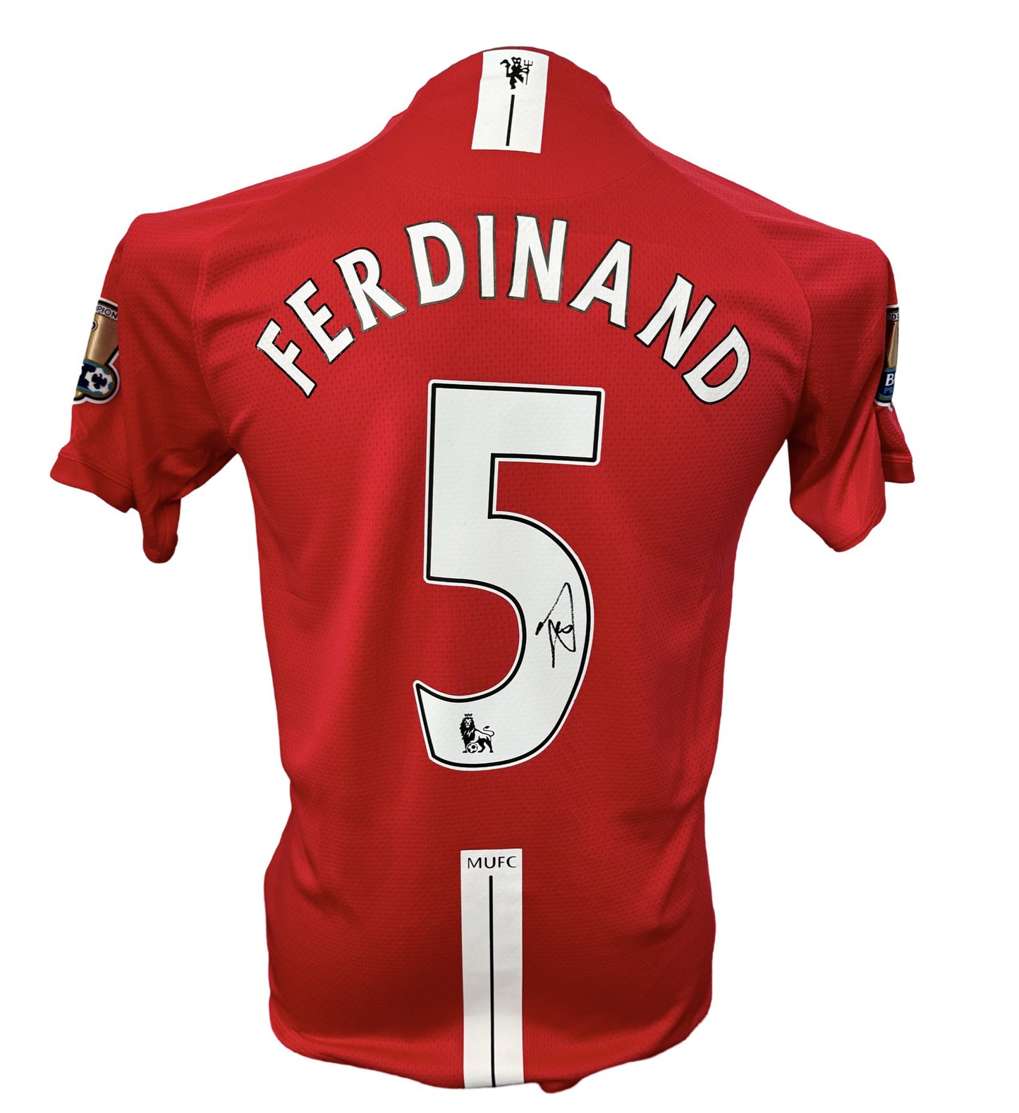 Signed Rio FERDINAND Retro Shirt - Manchester United Shirt