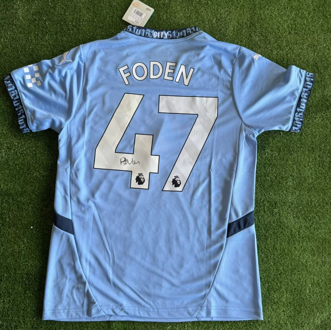 Phil Foden Signed Manchester city 2024/2025 Home Shirt.