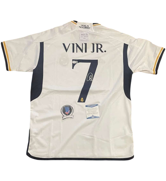 Autographed/Signed Vinicius Junior Real Madrid Jersey, Beckett Authenticated