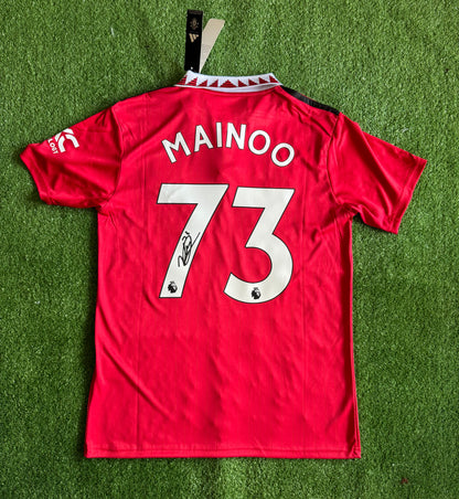 Kobbie Mainoo Signed Manchester United 2024/2025 Home Shirt