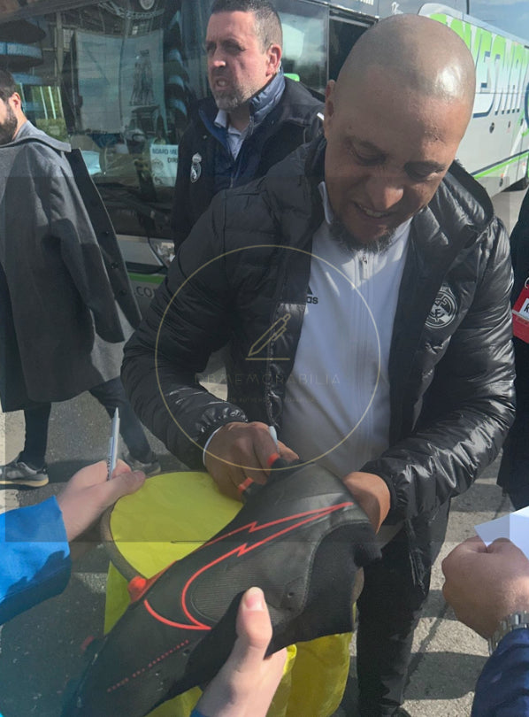 Antony Dos Santos and Roberto Carlos Signed Brazil 2022 World Cup Home Shirt