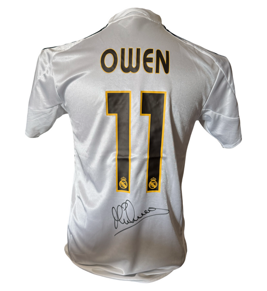 Michael Owen Signed Real Madrid shirt with Coa