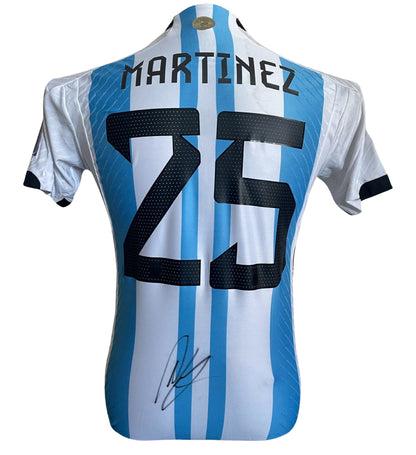 Lisandro Martínez Signed Argentina World Cup 2022 Home Shirt