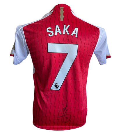 Bukayo Saka Signed Arsenal 2023/2024 Home shirt