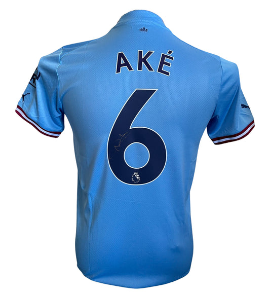 Nathan Ake signed Manchester City 2022/2023 Home Shirt