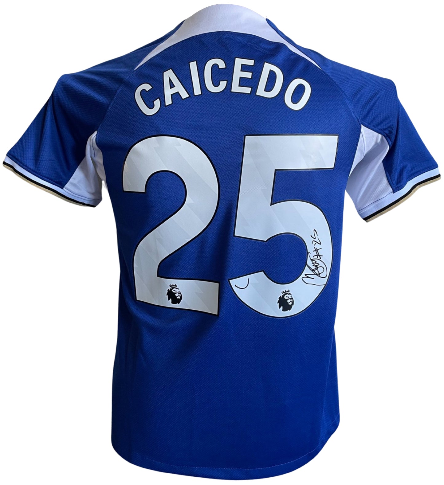 Moisés Caicedo Signed Chelsea 2023/2024 Home Shirt