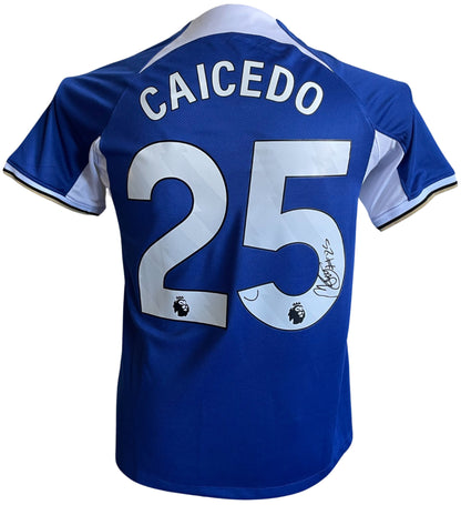 Moisés Caicedo Signed Chelsea 2023/2024 Home Shirt