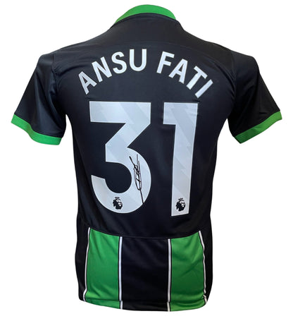 Ansu Fati Signed Brighton 2023/2024 Away Shirt