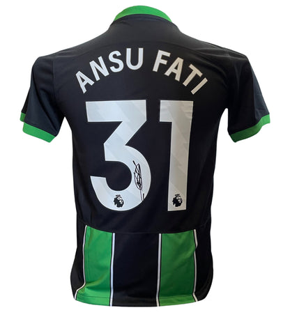 Ansu Fati Signed Brighton 2023/2024 Away Shirt