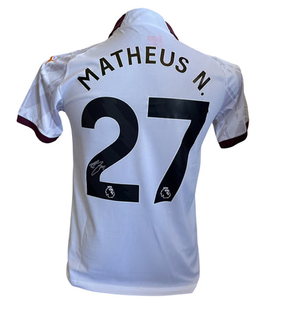 Matheus Nunes Signed Manchester city 2023/2024 Away Shirt