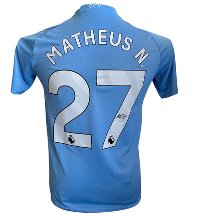 Matheus Nunes Signed Manchester city 2023/2024 Home Shirt