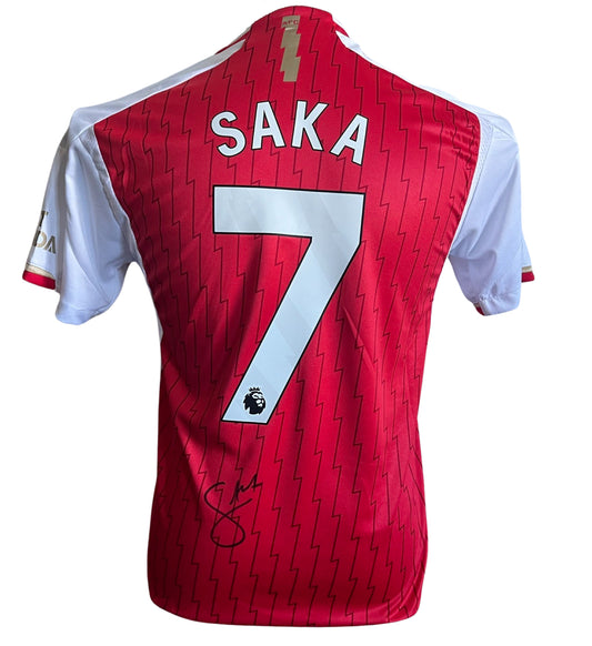 Bukayo Saka Signed Arsenal 2023/2024 Home shirt