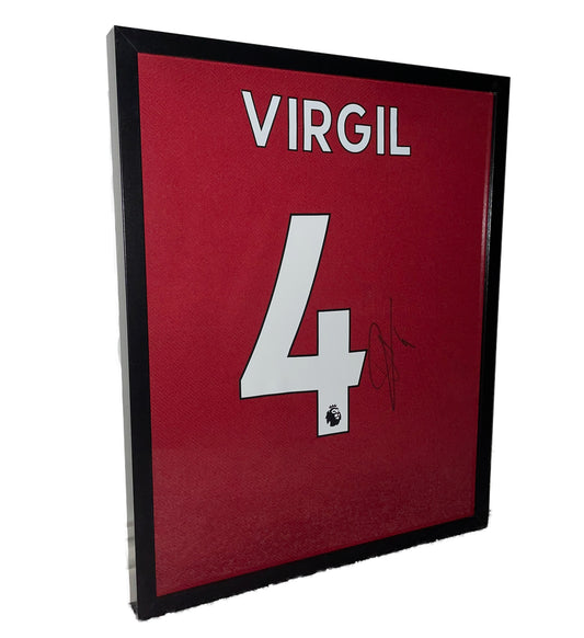 Virgil Van dijk Signed and Framed 2022/2023 Home Shirt