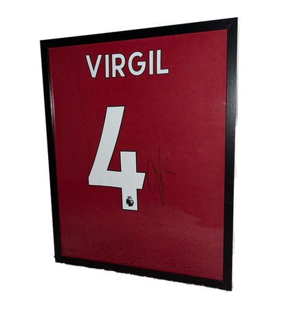 Virgil Van dijk Signed and Framed 2022/2023 Home Shirt