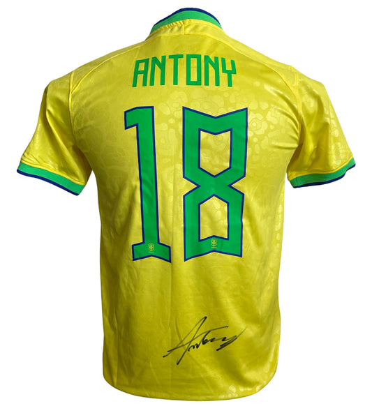 Antony Dos Santos Signed Brazil 2022 World Cup Home Shirt